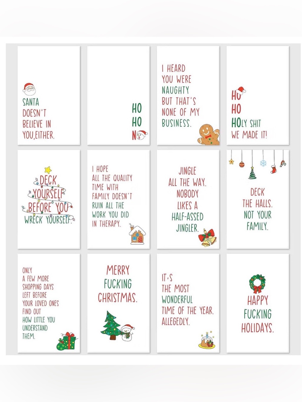 BUY NOW Funny Christmas Card w/Envelope - Pick 1